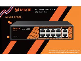 SWITCH POE MIXIE PC-802 BT - 8 cổng LAN POE và 2 cổng Uplink, tốc độ 100Mbs, khoảng cách 250M, Công Nghệ Watchdog, chống sét Thông minh.