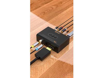 Bộ chuyển đổi âm thanh MIXIE XL8 – HDMI ARC / Optical / Coaxial sang AV – 3.5mm, hỗ trợ Bluetooth & USB