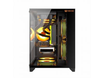 VỎ CASE MÁY TÍNH VĂN PHÒNG/GAMING BỂ CÁ TRONG SUỐT MIXIE NEMO 28 - MÀU ĐEN