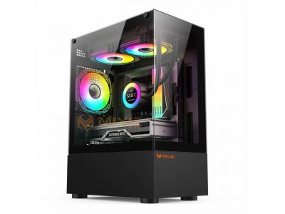 VỎ CASE MÁY TÍNH VĂN PHÒNG/GAMING BỂ CÁ TRONG SUỐT MIXIE NEMO 20 - MÀU ĐEN